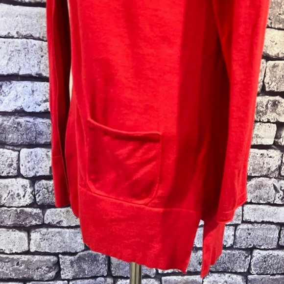 J. Jill Red Long Sleeve No Close Cardigan Sweater Size XS - Picture 4 of 9